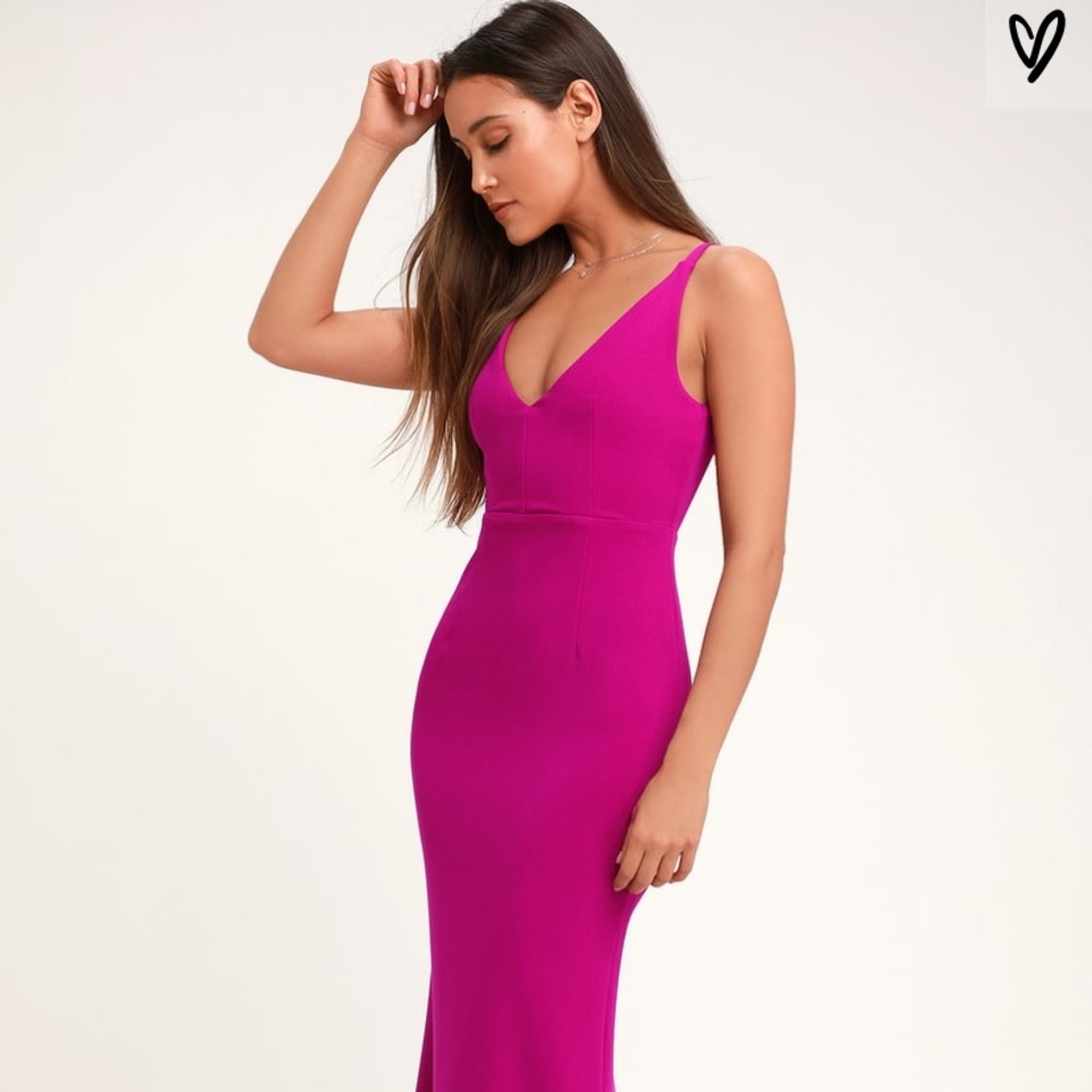 Lulus fuscia long dress.